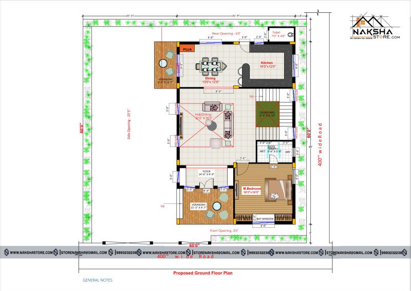 Modern 40×40 House Plan with 3 Floors – Complete Ground, First & Second Floor Layout